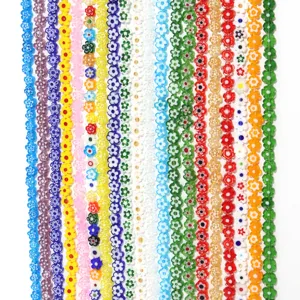 Colorful millefiori glass flower beads strands for DIY necklaces bracelets jewelry making