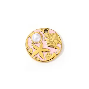 Stainless steel ocean starfish pendant charm for DIY necklace bracelet jewelry making accessory