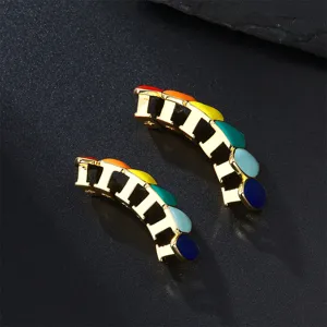 Grillz esmaltado colorido hip hop joyería de dientes chapados en oro accesorio