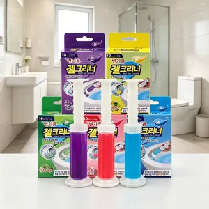 Set di gel detergente per WC con profumi multipli, lunga durata e pratico applicatore a spinta.