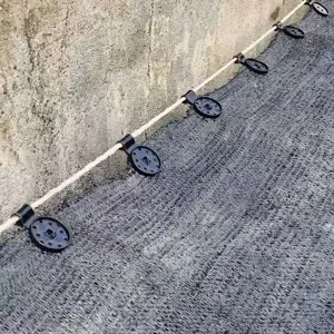 Clips de plástico negro para malla de sombreo y fijaciones para invernaderos.