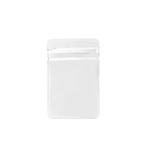 Sachet plastique transparent en PVC refermable pour rangement de bijoux et petits objets.