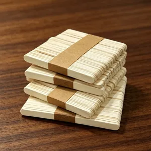 Natural Wooden Popsicle Sticks Craft Wood Sticks For Kids DIY Handmade Art Crafts School Craft Project Wooden Material
