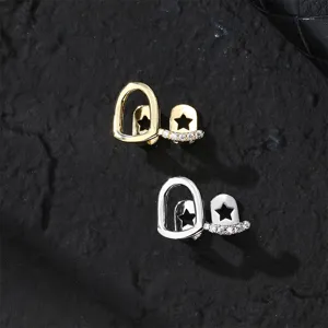 Hip Hop Hollow Star Grillz Gold Silver Zircon Tooth Jewelry Fashion Party Accessories