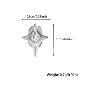 Cross shaped grillz tooth jewelry copper zircon hip hop grill single tooth accessory new