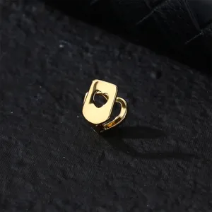 Gold hollow heart tooth grillz hip hop dental jewelry fashion accessory cool metal tooth cap