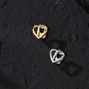 Gold and silver hollow heart grillz hip hop teeth accessories cool copper grill set teeth jewelry