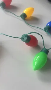 Christmas decorative 7 LED lights string party colorful bulb necklace ambient decoration