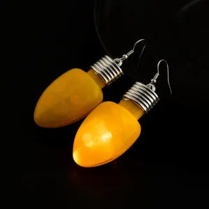 Weihnachten Glühbirne leuchtende Ohrringe kreative Mode Party Schmuck Geschenk Damen