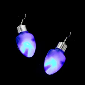 Leuchtende Glühbirne Ohrringe Weihnachten Party Mode Schmuck Accessoires für Damen