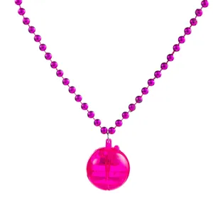 Retro 70s oplichtende disco bal hanger ketting voor vrouwen, stijlvol feest sieraden.
