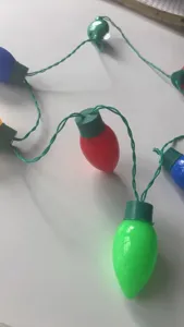 Christmas party decorative colorful LED string light detail view pendant light bulb