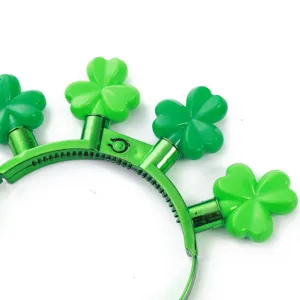 St. Patrick's Day green clover LED luminous headband party hair hoop lightweight