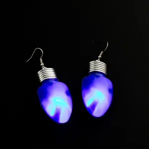Weihnachten Glühbirne Ohrringe leuchtend modisch Ohrhänger festlicher Schmuck für Damen