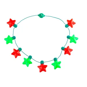 Weihnachten leuchtende Stern LED Halskette Party Beleuchtung Festival Deko Accessoires