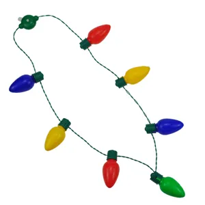 Collana di luci di Natale LED lampadina lampeggiante festa luminoso accessorio carino