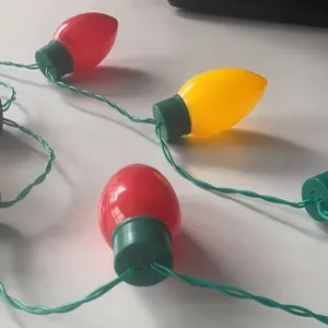 Christmas decorative 7 LED lights string colorful bulb party atmosphere lamp pendant for holiday home