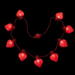 Valentinstag rote Herz LED Licht blinkende Halskette Lichterkette romantische Party Dekoration