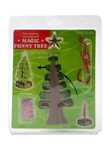 Magischer wachsender Weihnachtsbaum DIY Spielzeug Set mit Glitzer und Stern fur Kinder