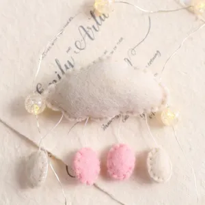 Décorations de Noël en Feutre Nuage Ailes Faon Formes Pendentif Suspendu Fournitures d'Artisanat pour Arbre Maison Décoration Fête Cadeau