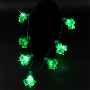 LED St. Patricks Tag grüne Klee Lichtkette leuchtende Party Feiertag Deko Schmuck