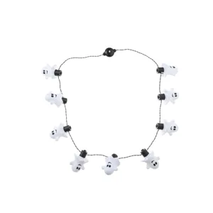 Halloween LED collar fantasma luminoso espeluznante fiesta brillante festival disfraz