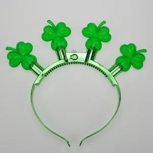 St. Patrick's Day LED Shamrock Headband Glowing Clover Hair Hoops Festival Party Decor