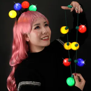 Collana luminosa LED di Natale e cerchietto accessori per feste festivi lampadine colorate dettagli