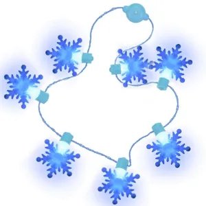 Weihnachten LED Leuchtend Schneeflocke Halskette Leuchten Im Dunkeln Halskette Für Party Winter Urlaub Eis Schnee Serie Halskette Unisex