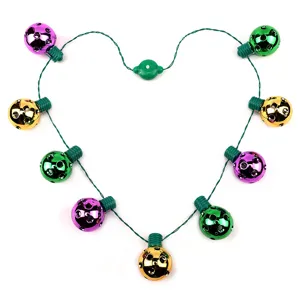 Colorful disco ball light necklace 9 LED flashing party festival decorative string lights detail