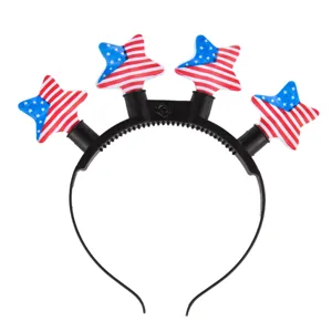 Unabhängigkeitstag LED Leuchtender Haarreif Patriotischer Stern Haarschmuck Party