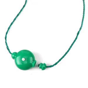 Halloween party decoration LED necklace detail view green pumpkin battery box and wire component