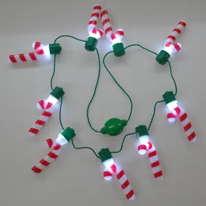Weihnachten LED Zuckerstange Lichterkette 9 Stuecke Weihnachtsfeier Deko Beleuchtung
