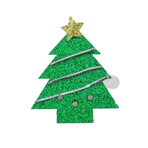 LED Weihnachtsbaum Brosche glitzernde Anstecknadel leuchtender Party Anstecker Dekoration