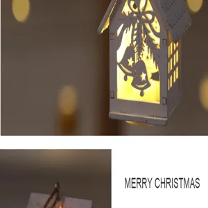 Weihnachten leuchtende Holzhof Anhänger, festliche Wand Hänge Dekoration für Party.