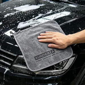 Microfiber car cleaning cloth thick absorbent quick drying auto detail towel for home use