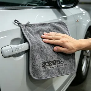 High density microfiber car cleaning towel, super absorbent quick drying cloth for auto detailing.