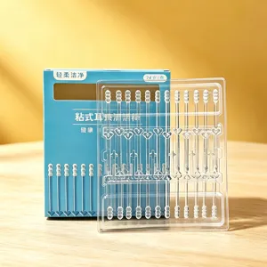 Disposable transparent sticky earwax removal stick household cleaning tool soft tip
