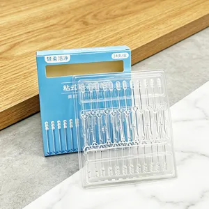 Disposable adhesive ear picks transparent sticky earwax removal tool household 24pcs box