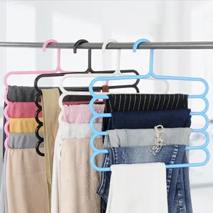 Appendino per Pantaloni a 5 Livelli Organizzatore Armadio per Sciarpe e Cravatte
