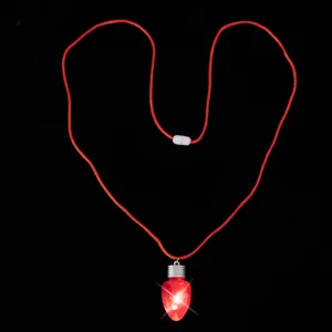 LED verlichte rode gloeilamp ketting feest gloeiende hanger kerstkostuum sieraden