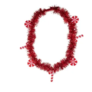 Collier guirlande de canne de bonbon de Noël LED lumineux accessoires de fête décoration