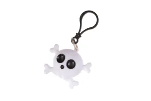 Portachiavi teschio luminoso di Halloween ciondolo in plastica accessorio dettaglio