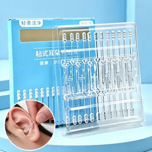 Disposable Adhesive Ear Pick Sticky Ear Cleaner Stick Soft Plastic Head Earwax Removal Cleaning Tool For Adult Home Use