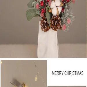 Noel decoratif arrangement de fleurs DIY plante en pot maison boutique scene disposition
