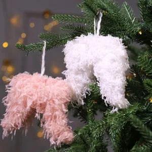 Ornamenti sospesi per albero di Natale in feltro soffice, cuori carini per decorazioni.
