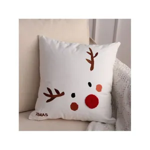 Weihnachtlicher Rentier Zierkissen süßes Cartoon Kissen für festliche Heimsofa Deko!