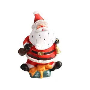 Mini resin Santa Claus figurine desktop Christmas decoration ornament gift table display