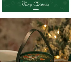 Weihnachtliche runde geschenkbox plätzchen verpackung festliche deko weihnachten geschenk