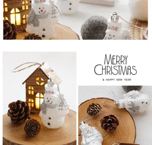 Christmas tree hanging ornaments cute snowman pendants festive home decor party supplies